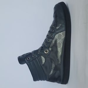 GUCCI GG Imprime High Top Logo Sneakers